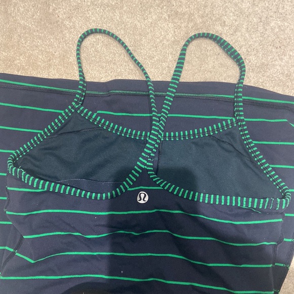 Lululemon cool racer top Striped blue and green - Picture 4 of 4